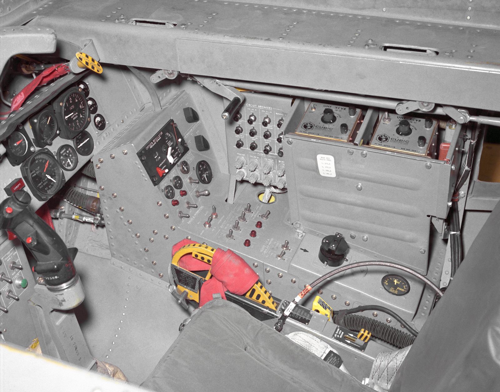 Right-side cockpit instrument panel of the M2-F2